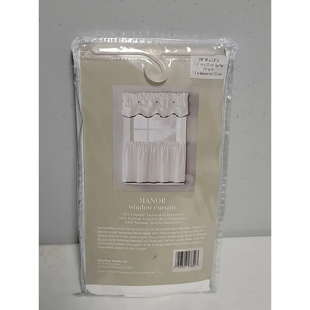 SKL Home Manor Window Tier Pair Curtain 58x13